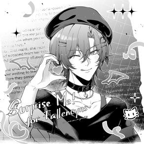 Surprise Me! B/W Bust Up Commission - for Fallencyns